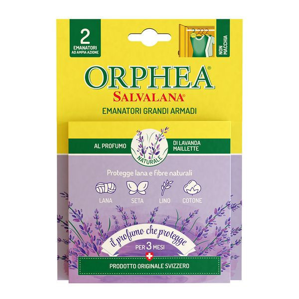 義大利歐菲雅 薰衣草香衣物環境保護品-掛耳式(2個)-全面取代樟腦丸 24盒裝 