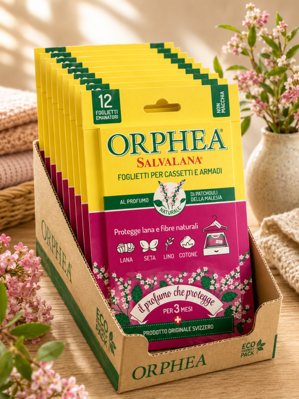 義大利OORPHEA歐菲雅 廣藿香衣物環境保護片-全面取代樟腦丸(12片)24盒裝 