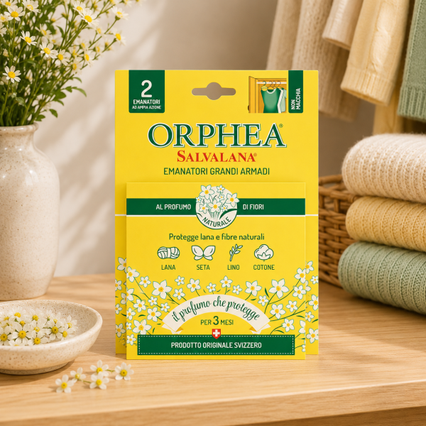 義大利Orphea歐菲雅 經典花香衣物環境保護品-掛耳式(2個) 