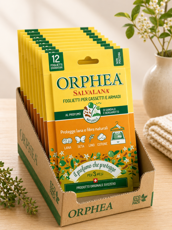 義大利ORPHEA歐菲雅 佛手柑衣物環境保護片-全面取代樟腦丸(12片)24盒裝 