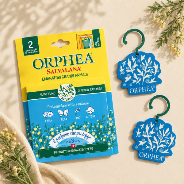 ORPHEA 歐菲雅衣櫃香氛掛耳｜艾草花香 2入／盒・24盒／箱 ORPHEA 歐菲雅,衣櫃香氛,衣物香氛,收納空間香氛,掛耳,艾草花香,2入／盒・24盒裝,樟腦丸替代