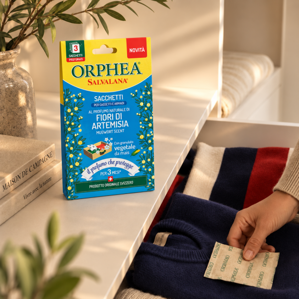 ORPHEA 歐菲雅衣櫃香氛香氛袋｜艾草花香 3入／盒 ORPHEA 歐菲雅,衣櫃香氛,衣物香氛,收納空間香氛,香氛袋,艾草花香,3入／盒,樟腦丸替代