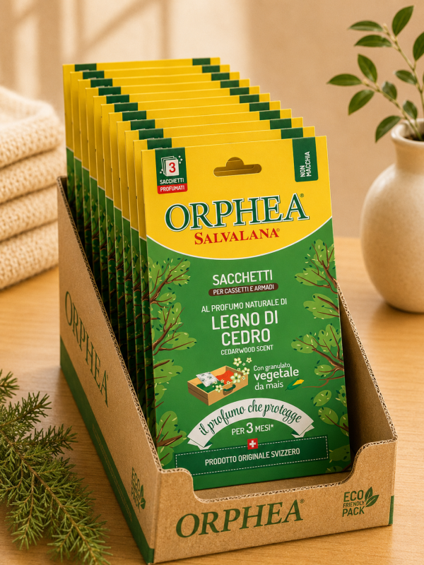ORPHEA 歐菲雅衣櫃香氛香氛袋｜原木香氣 3入／盒・12盒／箱 ORPHEA 歐菲雅,衣櫃香氛,衣物香氛,收納空間香氛,香氛袋,原木香氣,12盒／箱,樟腦丸替代