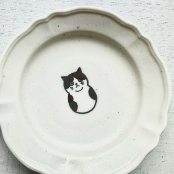 日本製/ 單隻貓咪小碟子 