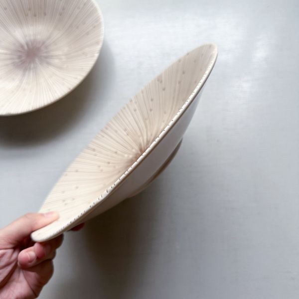 日本製/風花米釉十草大盤子24.7cm 