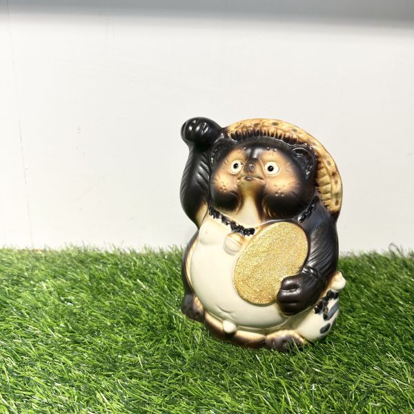 日本製/ 信樂燒舉手招財狸貓16cm 
