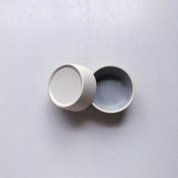 灰白切立小皿 