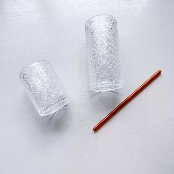 海棠花玻璃杯 