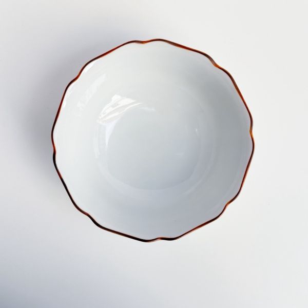 日本製/ 純白花瓣大碗公 