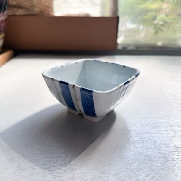 日本製/手繪藍方缽 