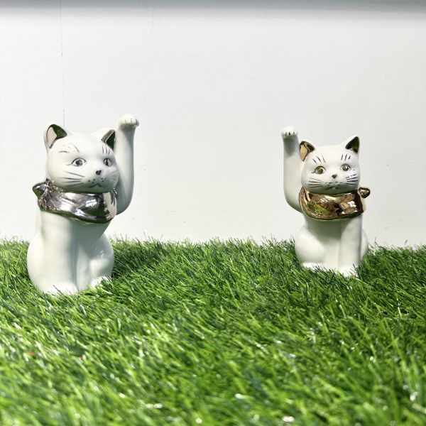 日本製/ 小隻江戶領巾招財貓10cm 