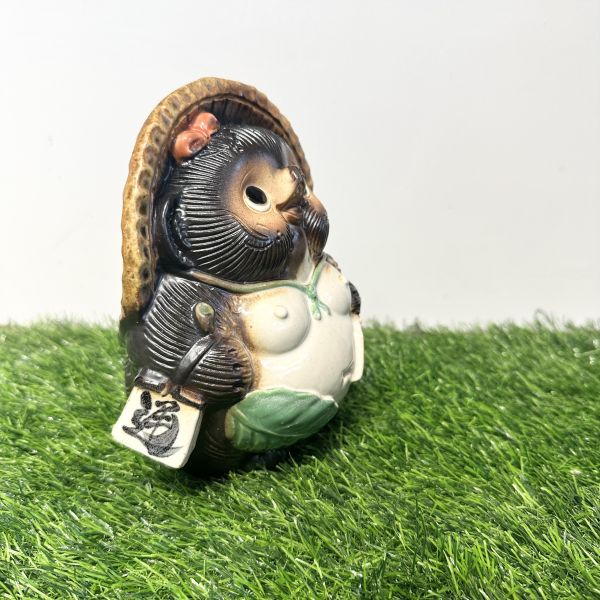 日本製/ 信樂燒開運女生狸貓18cm 