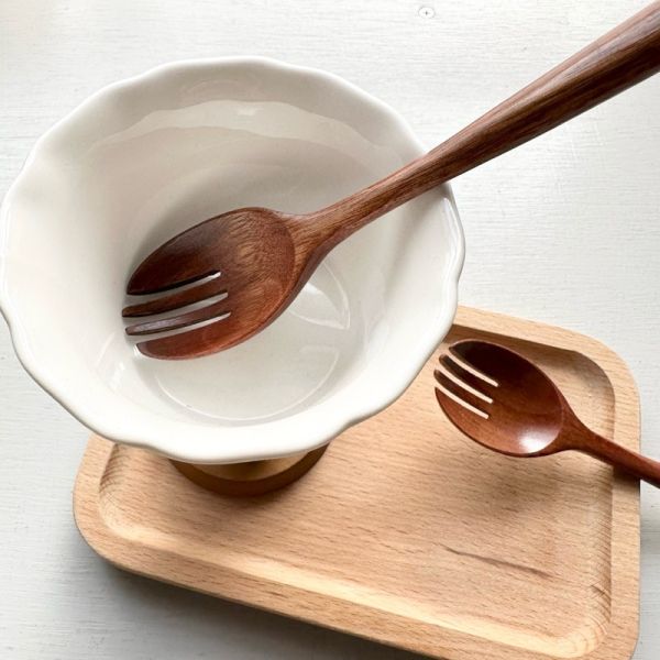 實木叉勺兩用餐具 