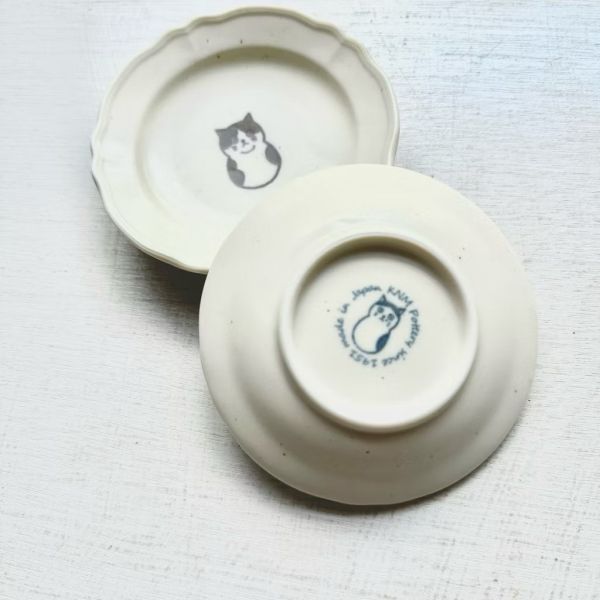 日本製/ 單隻貓咪小碟子 
