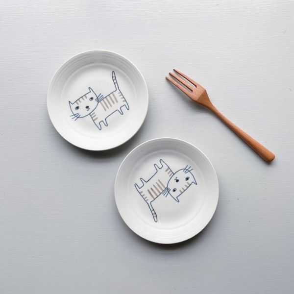 日本製/厭世小貓咪小碟子 