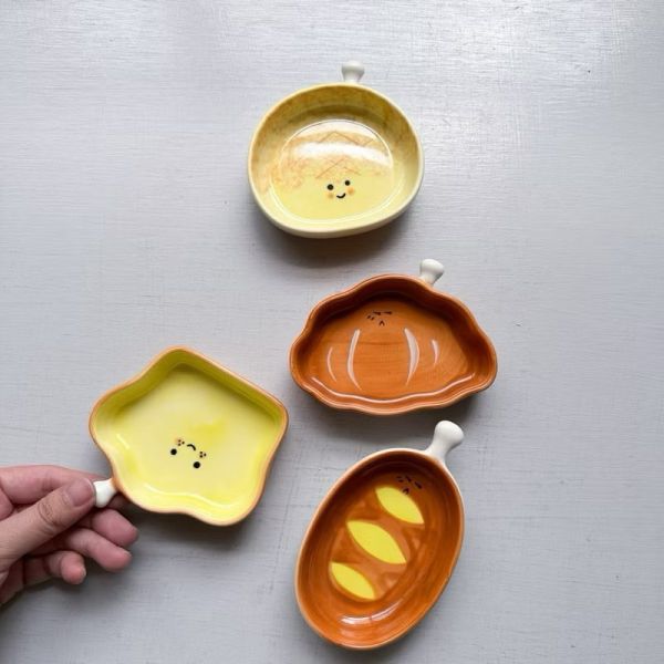 可愛麵包小碟子 