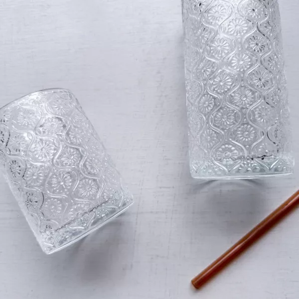 海棠花玻璃杯 