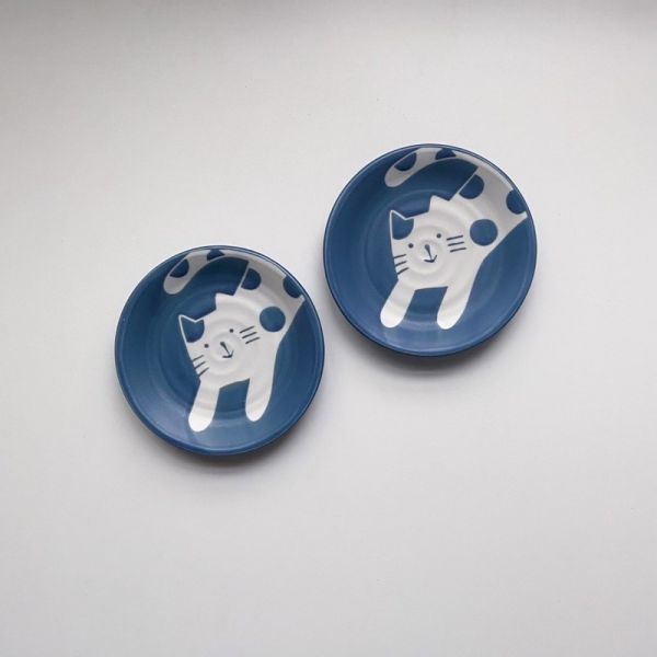 日本製/伸懶腰貓咪蛋糕盤 