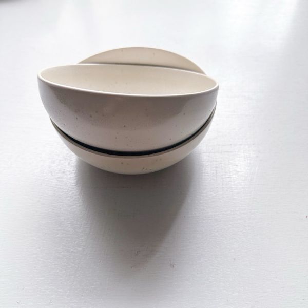 米色麻點六吋缽 