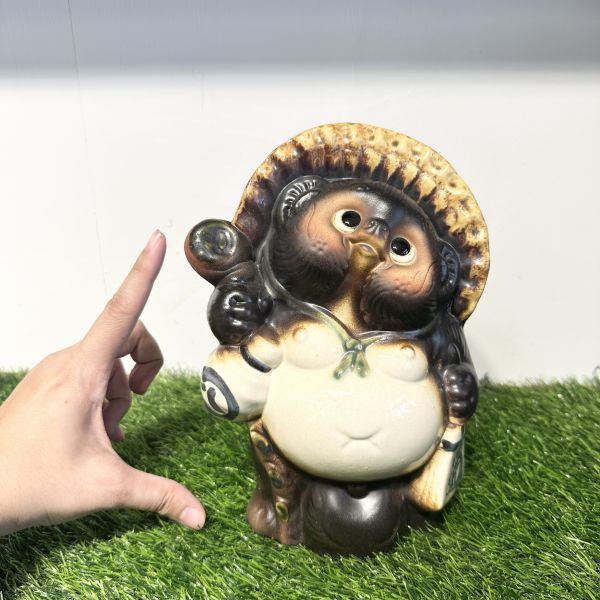 日本製/ 信樂燒基本巨蛋財富狸貓 