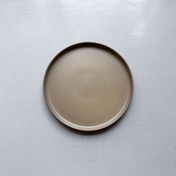 仿舊棕八寸平盤21cm 