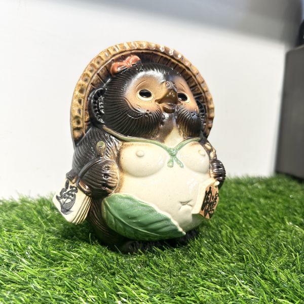 日本製/ 信樂燒開運女生狸貓18cm 