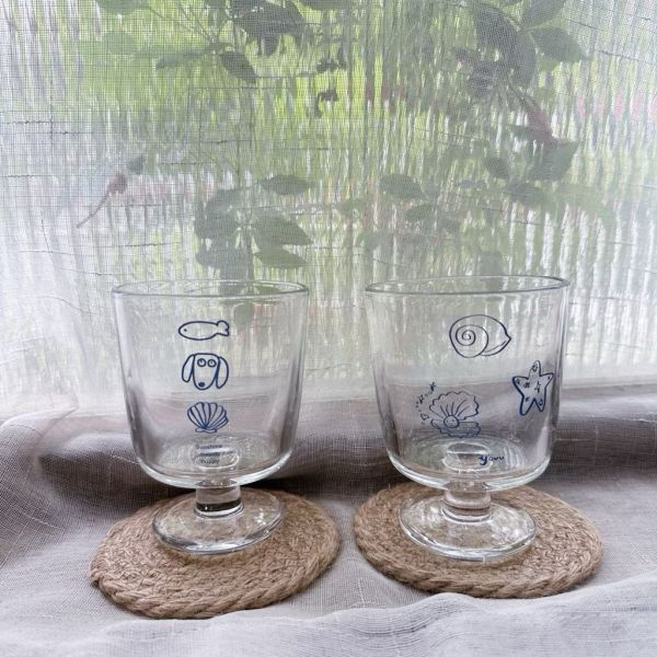 海洋狗狗玻璃杯 