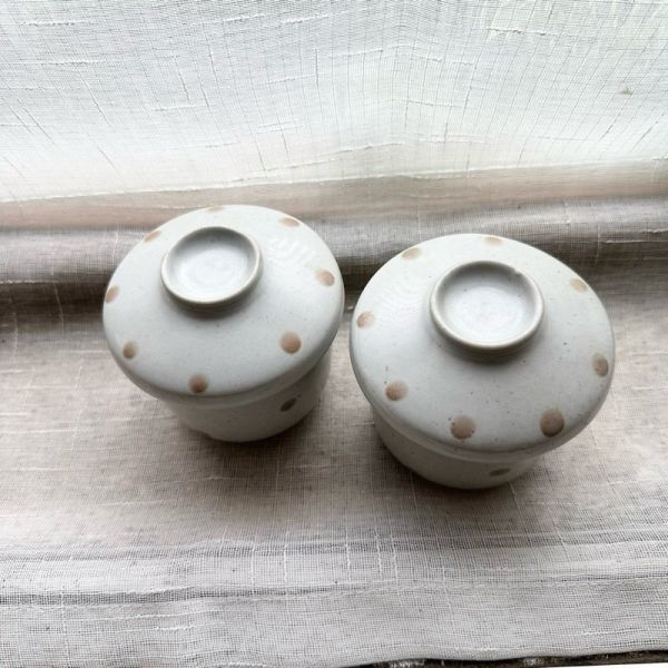 日本製/ 水玉點點茶碗蒸 