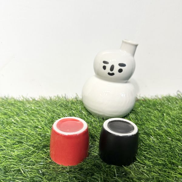 日本製/ 雪人清酒壺 