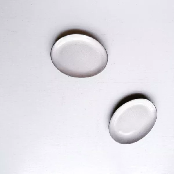 星空灰釉小橢圓盤 