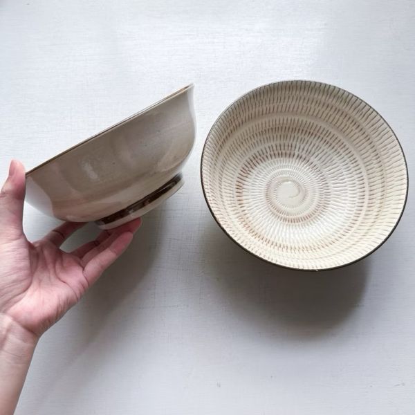 日本製/美濃燒十草碗公 