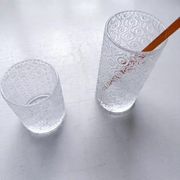 海棠花玻璃杯 