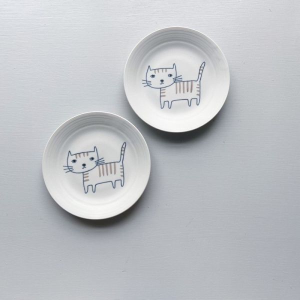 日本製/厭世小貓咪小碟子 