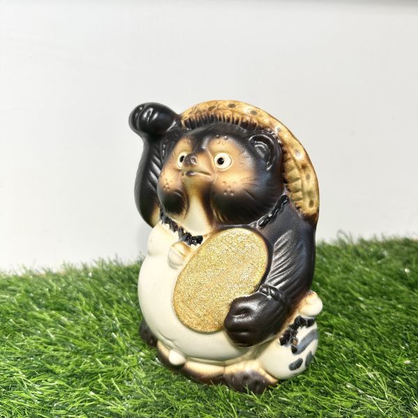 日本製/ 信樂燒舉手招財狸貓16cm 