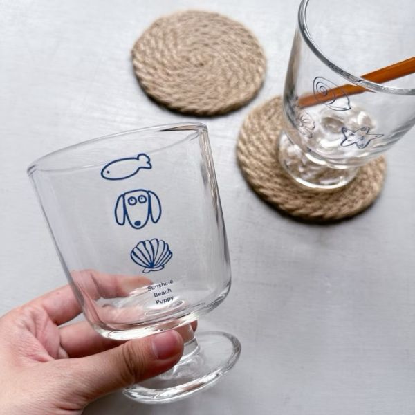 海洋狗狗玻璃杯 