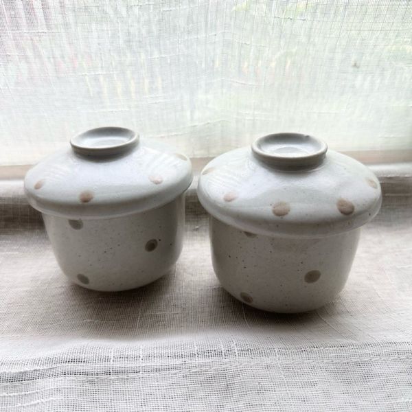 日本製/ 水玉點點茶碗蒸 