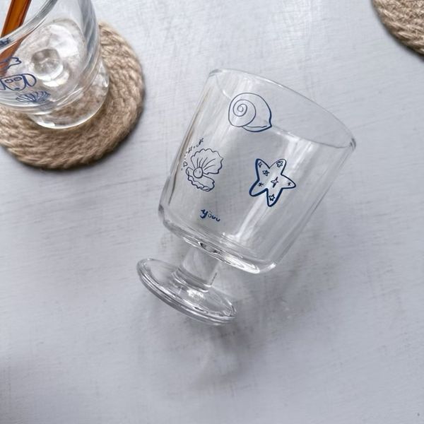海洋狗狗玻璃杯 