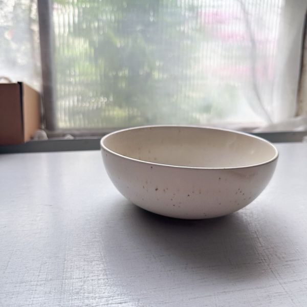 米色麻點六吋缽 