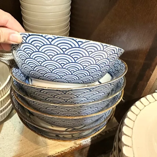 日本製 / 海浪招財貓咪大碗公 