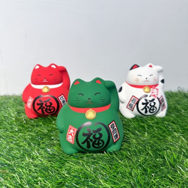日本製/ 萬古燒小招財貓 