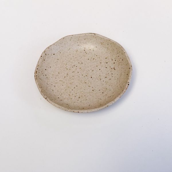 日本製/ 伊賀梨地黃釉皿 
