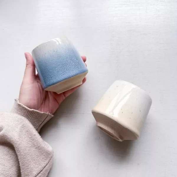 日式漸層釉點茶杯 