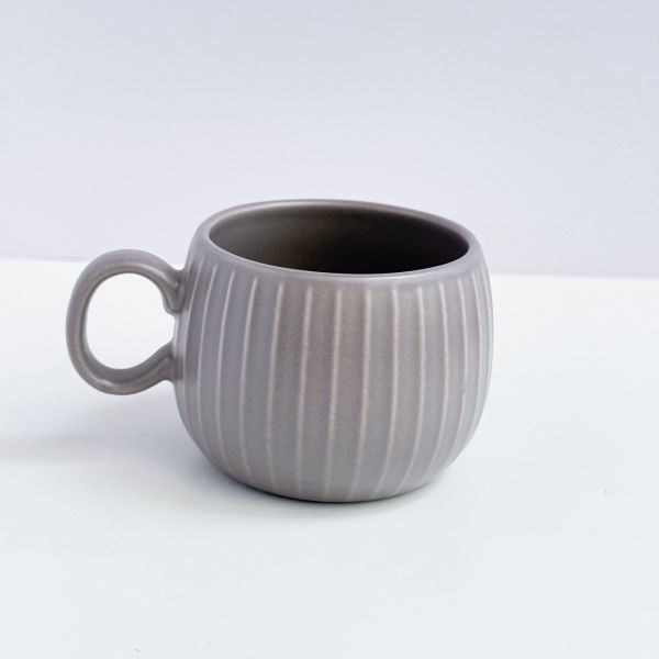 奶茶灰咖啡杯碟組 