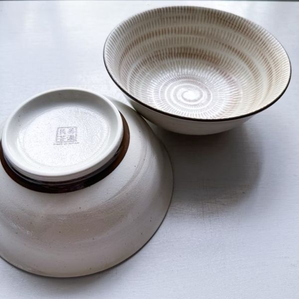 日本製/美濃燒十草碗公 