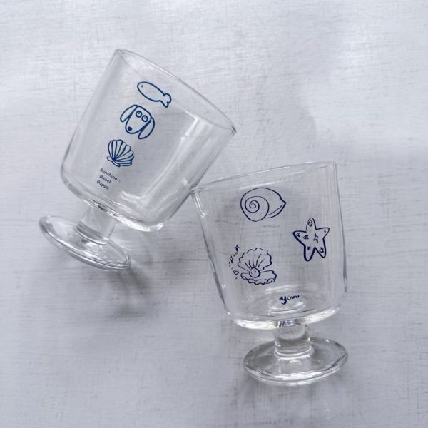 海洋狗狗玻璃杯 