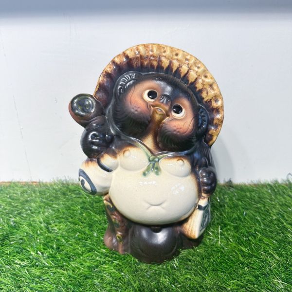 日本製/ 信樂燒基本巨蛋財富狸貓 
