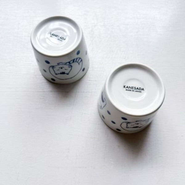 日本製/ 三隻貓咪豬口杯 