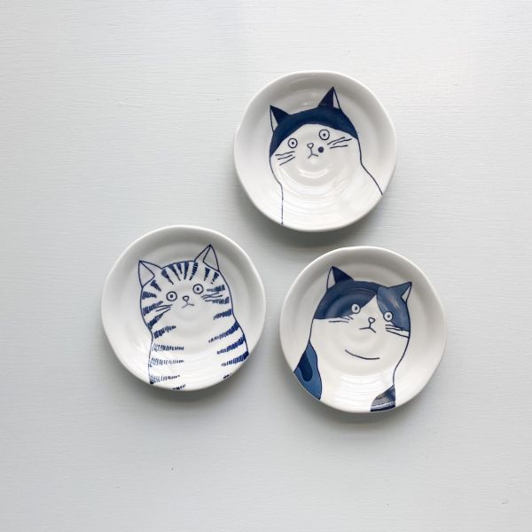 日本製/ 淡定貓咪小碟SHICHITA日本插畫貓咪 醬油碟 