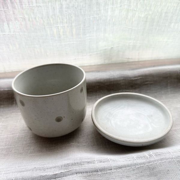 日本製/ 水玉點點茶碗蒸 