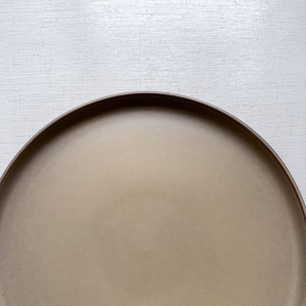 仿舊棕八寸平盤21cm 